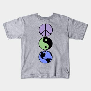 Peace Balance Earth Kids T-Shirt